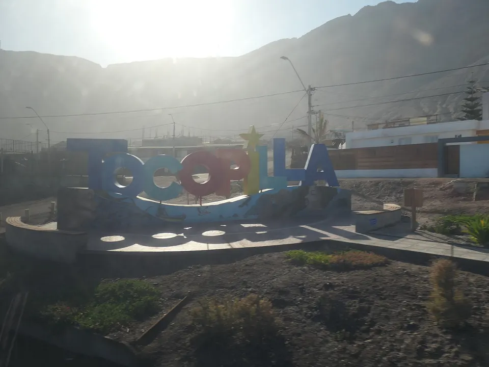 Letrero de bienvenida de Tocopilla